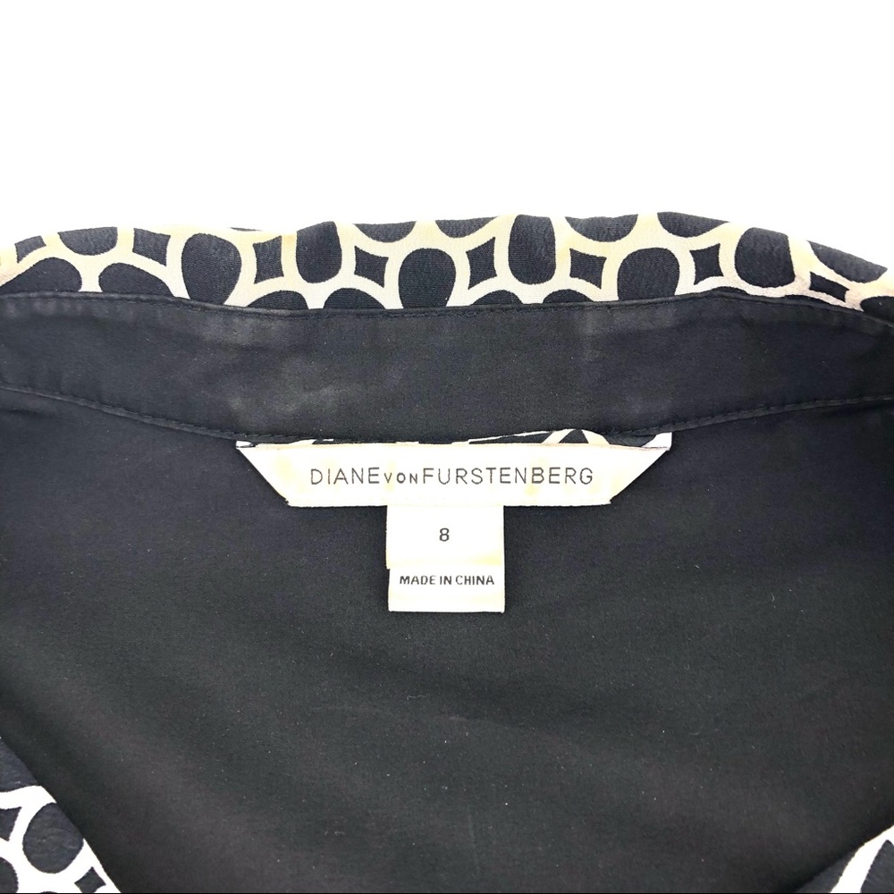 Diane Von Furstenberg Black/White Button Up Dress - Picture 3 of 7